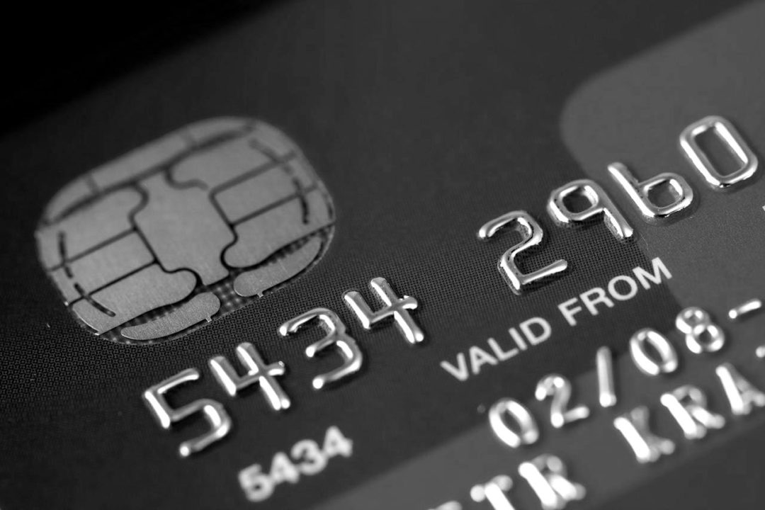 Credit card closeup