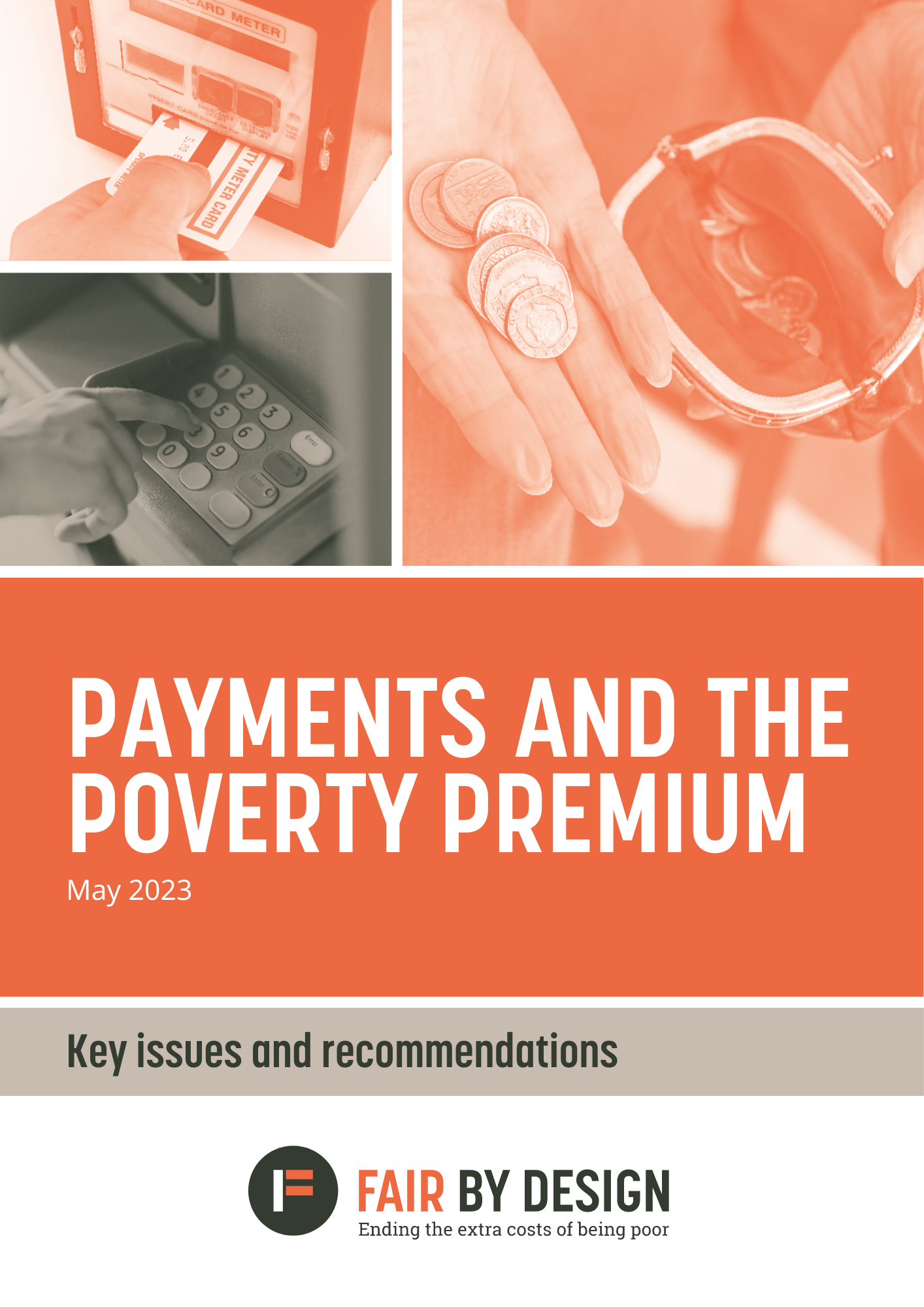 Photo of the front cover of a Fair By Design report titled Payments and The Poverty Premium